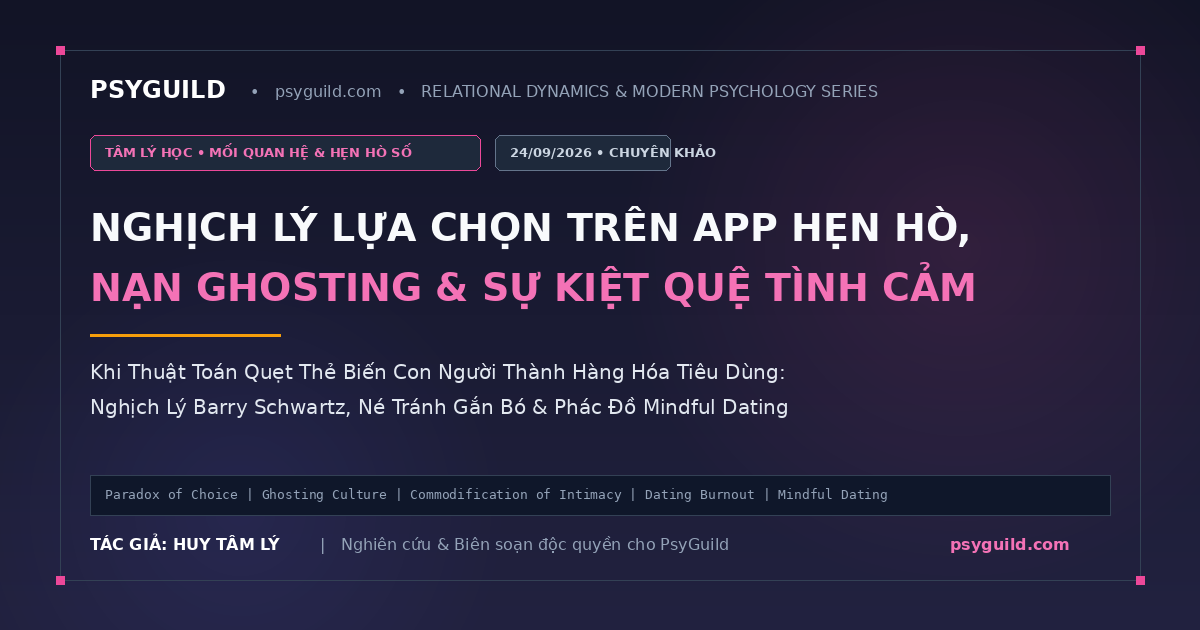Nghịch Lý Lựa Chọn Ứng Dụng Hẹn Hò & Nạn Ghosting