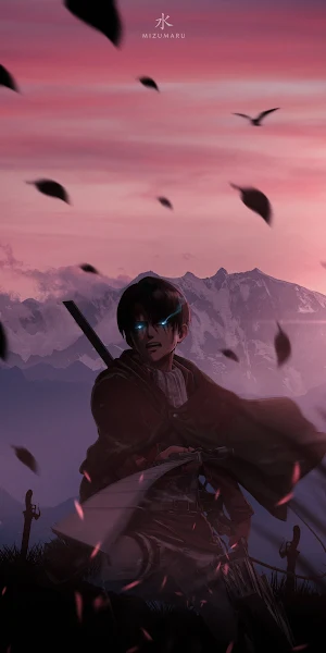 Levi Ackerman Attack on Titan 2K iPhone Wallpaper Background