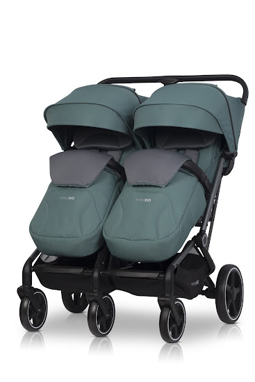 Stroller for twins Easy-Go Echo 2024 green