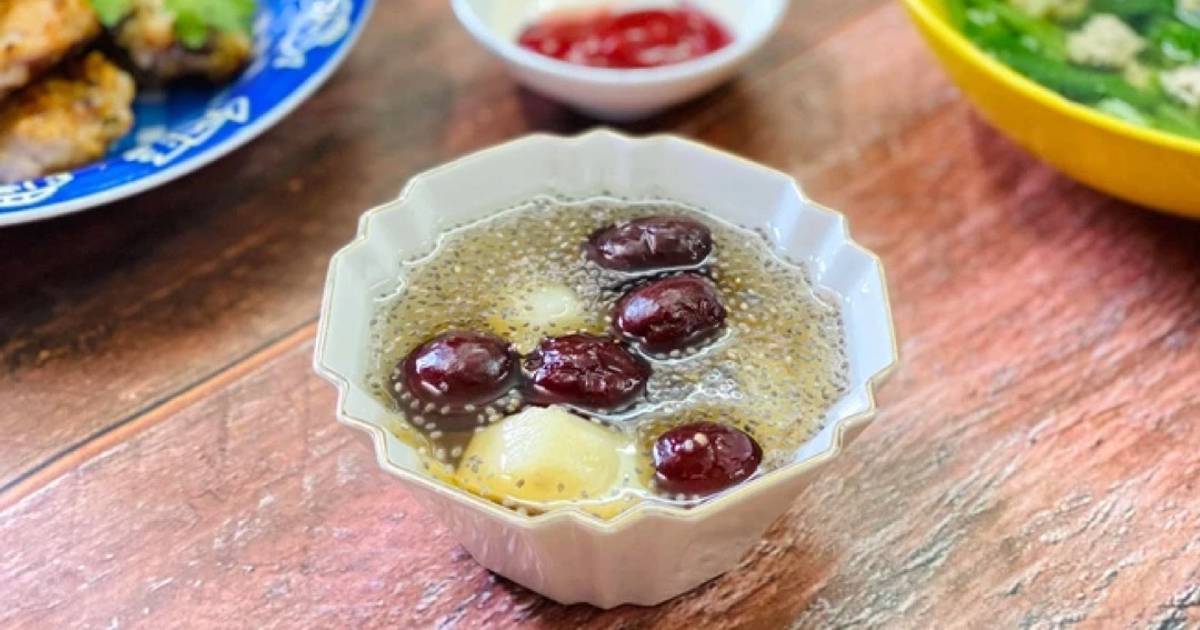 Chè Củ Năng Táo Đỏ Hạt Chia