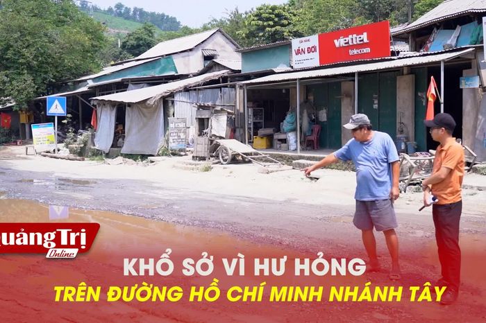 Khổ sở vì hư hỏng trên đường Hồ Chí Minh nhánh Tây - Báo Quảng Trị