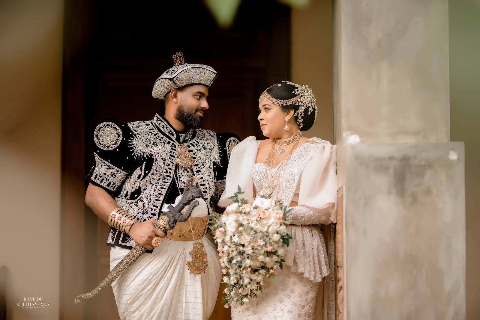 Sidath and Senali wedding photography - bride and groom portrait