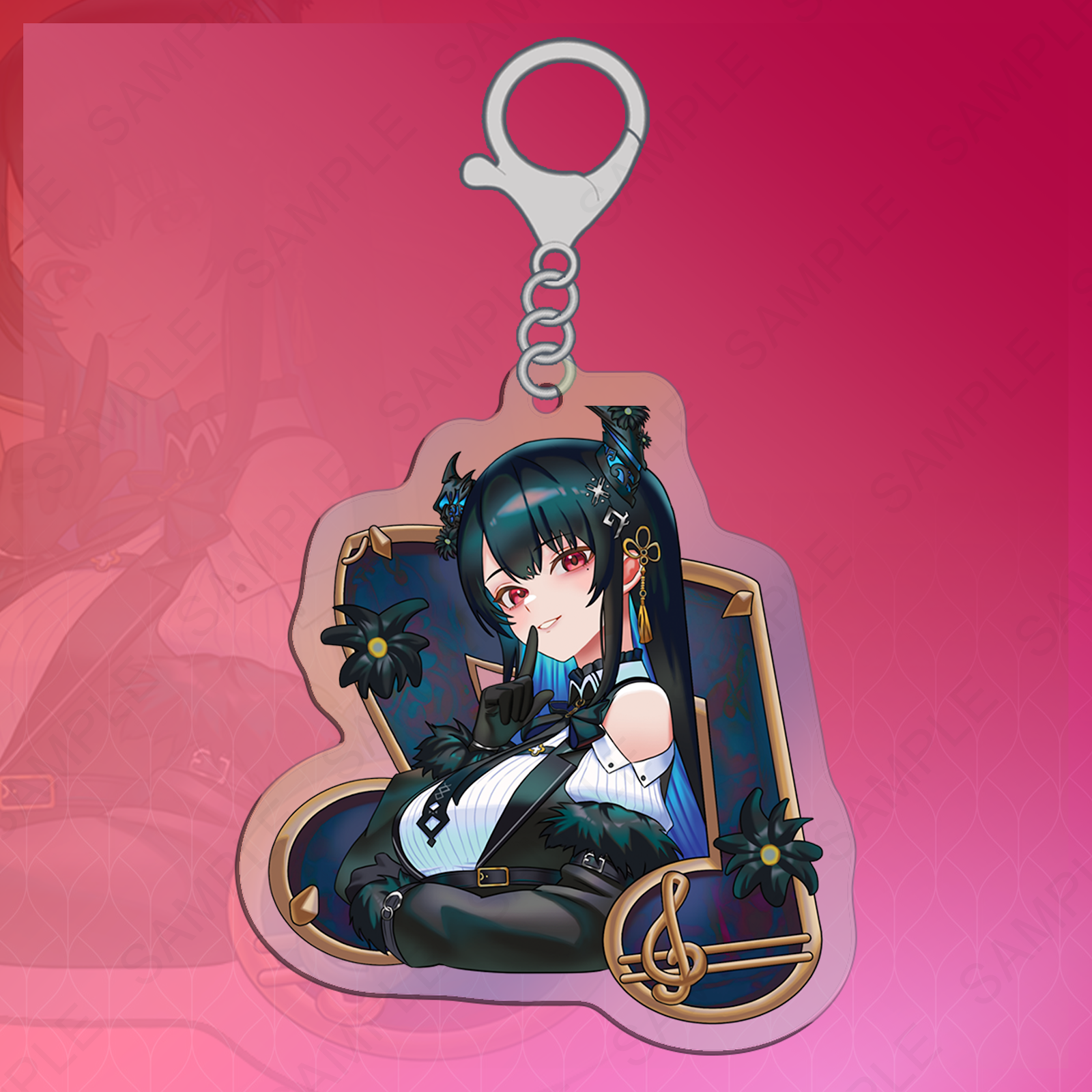 Nerissa Ravencroft Iridescent Keychain by Fluffycatfish