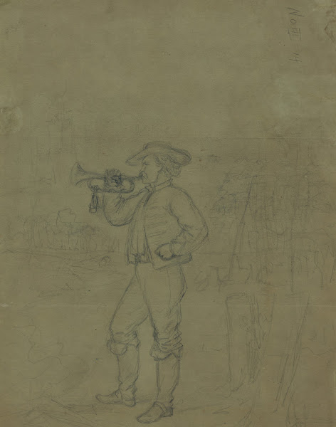 Full length portrait of a bugler 1860 1865