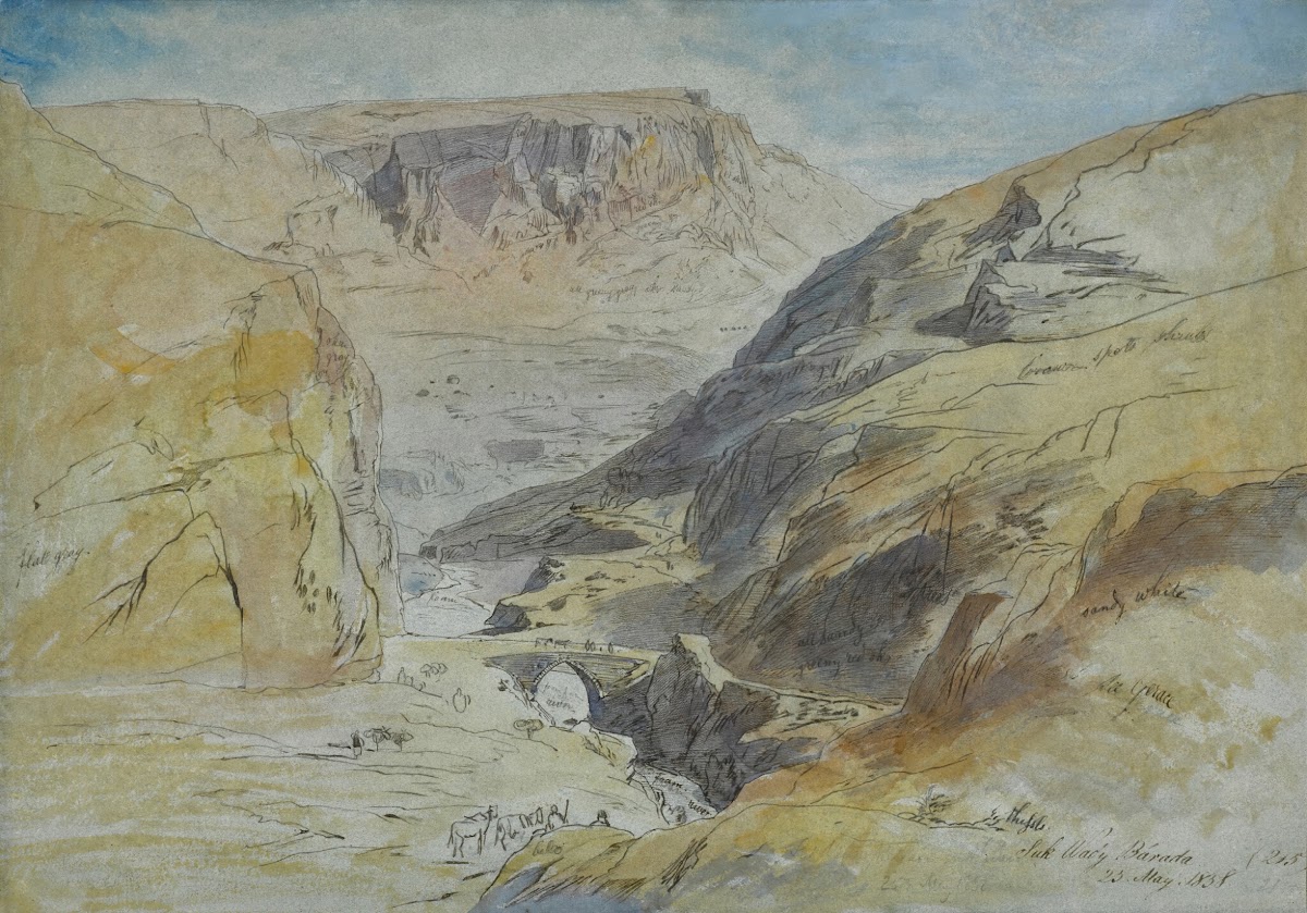 The Gorge at Suk Wady Barada Lebanon 1858