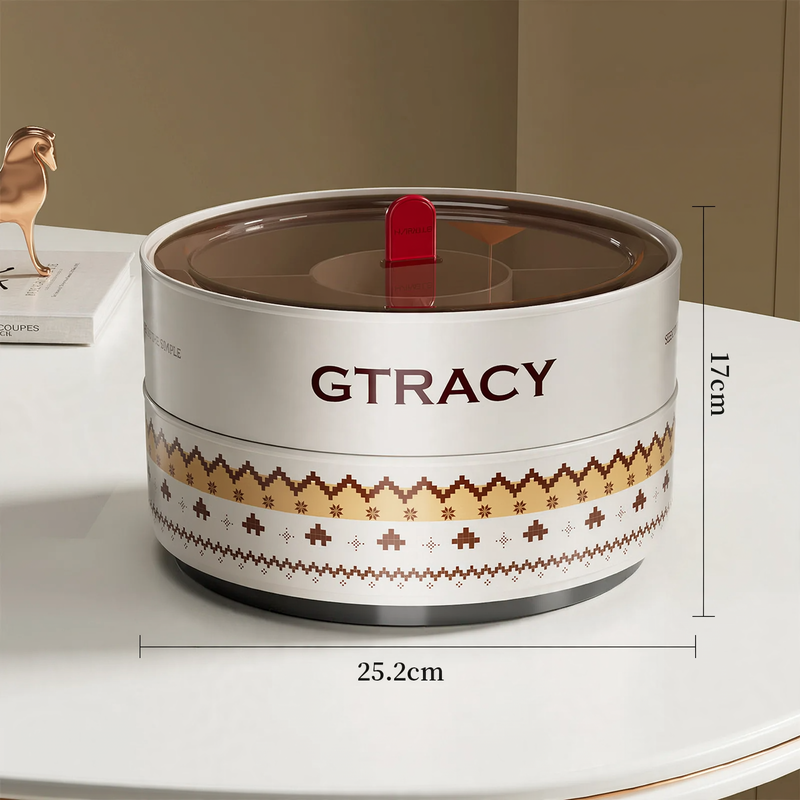 Candy bowl with lid and compartments