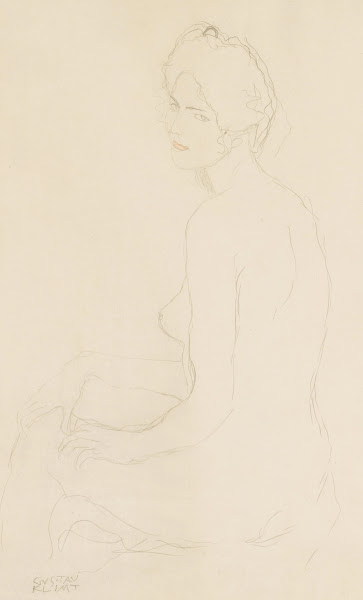 Sitzender Akt nach links Seated Nude Turned to the Left