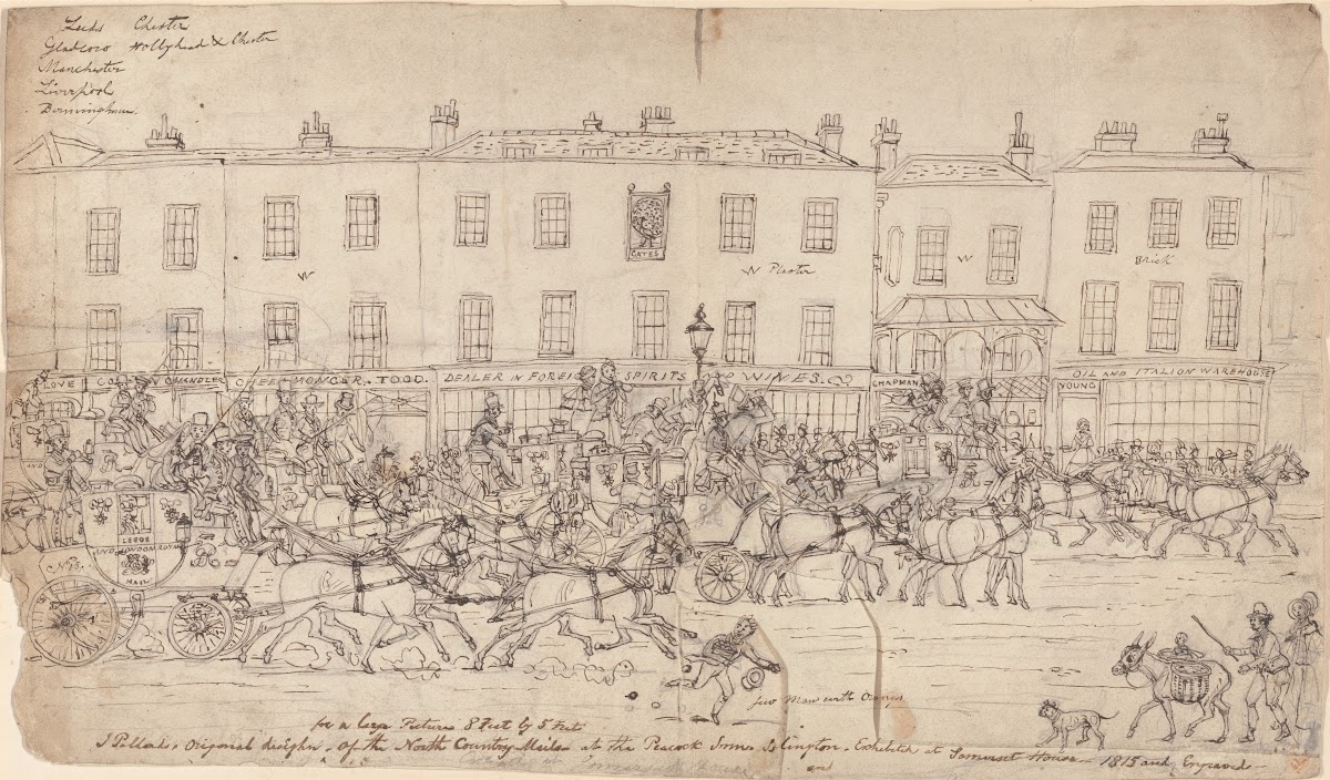 The North Country Mails at The Peacock Inn Islington 1815