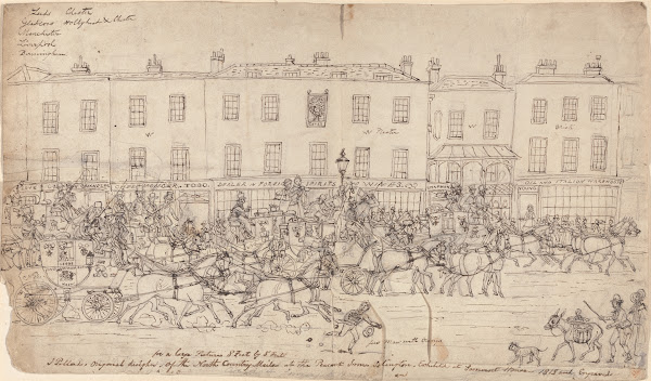 The North Country Mails at The Peacock Inn Islington 1815
