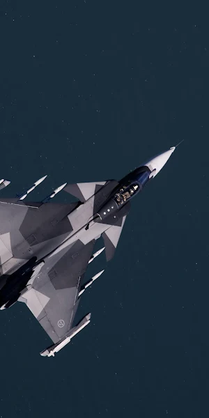 Fighter Jet, Saab Gripen, Military Aviation, Supersonic Jet 5K Wallpaper Background