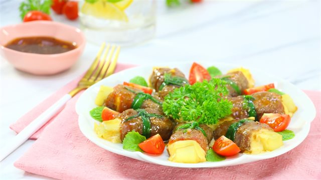 Thịt Bò Cuộn Phô Mai Nướng