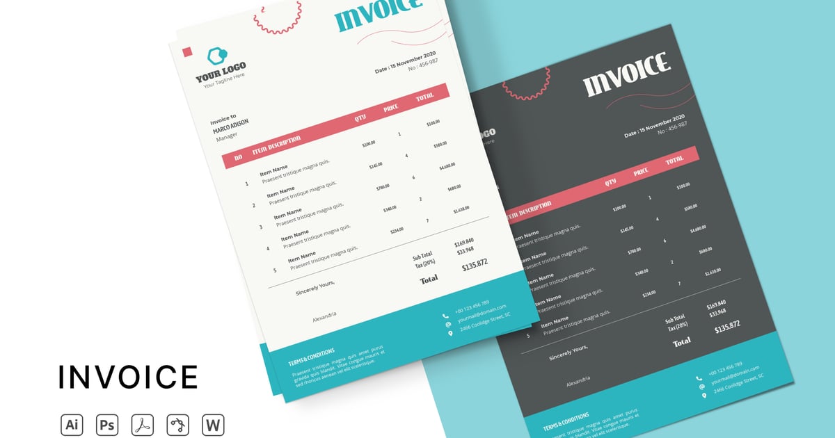Invoice Template Free Download – Envato Elements