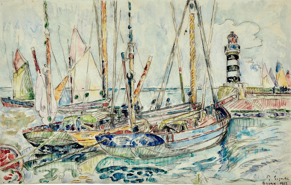 Bateaux au port île de Groix 1923