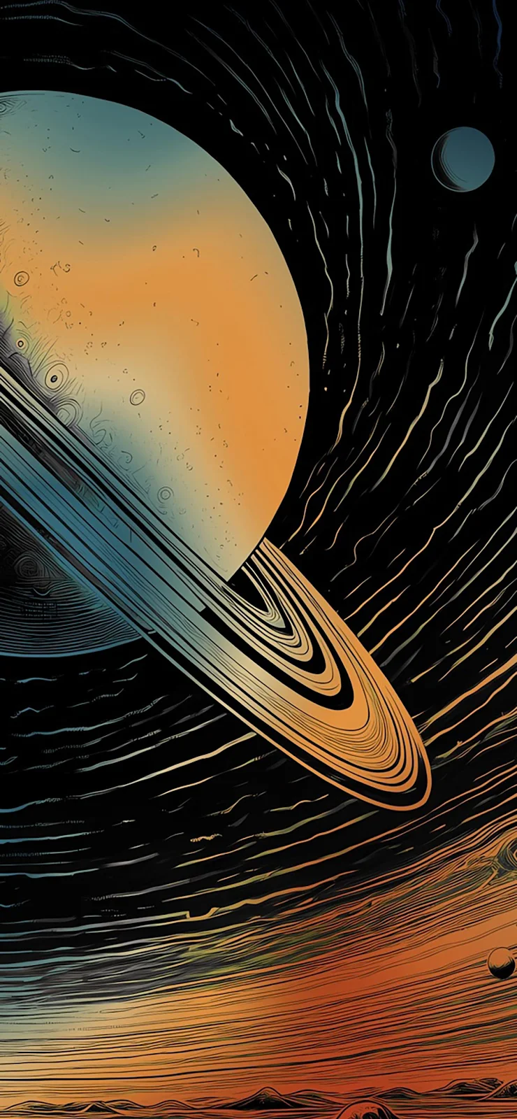 Saturn, Planet, Space, Astronomy Full HD iPhone Wallpaper Background (1284x2778)