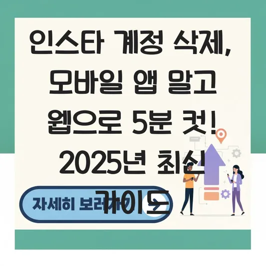 인스타 계정 삭제 모바일 앱이 아닌 웹 브라우저에서 영구 탈퇴 및 비활성화 하는 법 대표 이미지