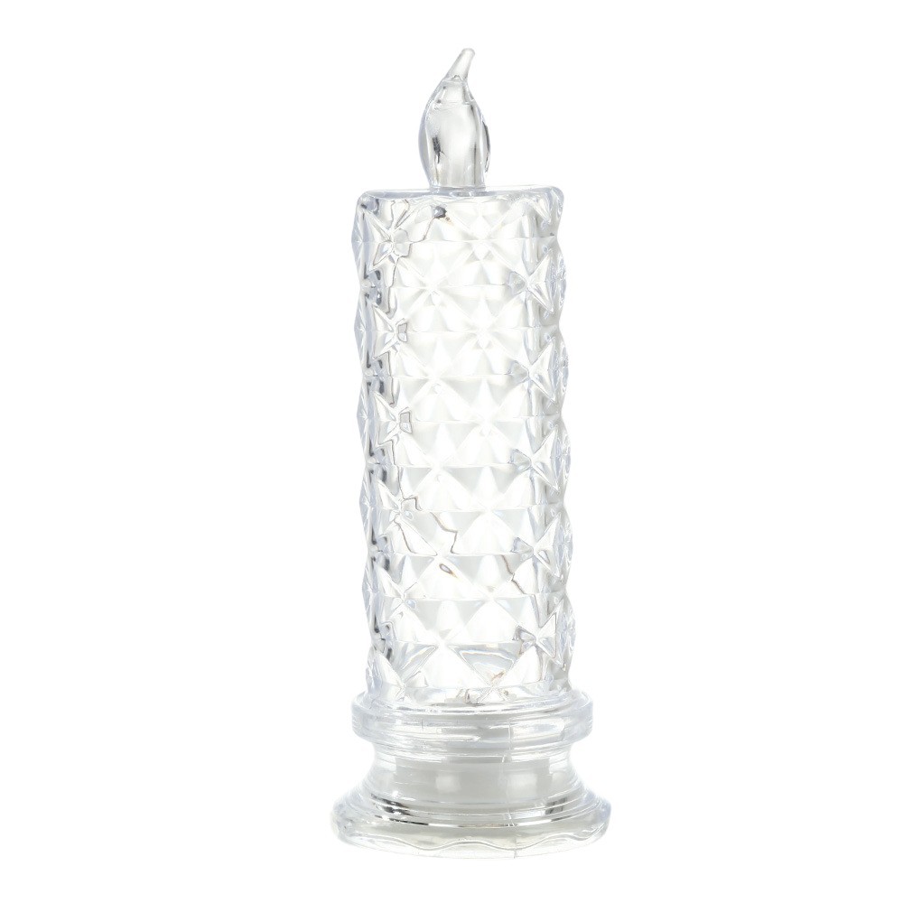 LED Crystal Night Light with Rose Motif