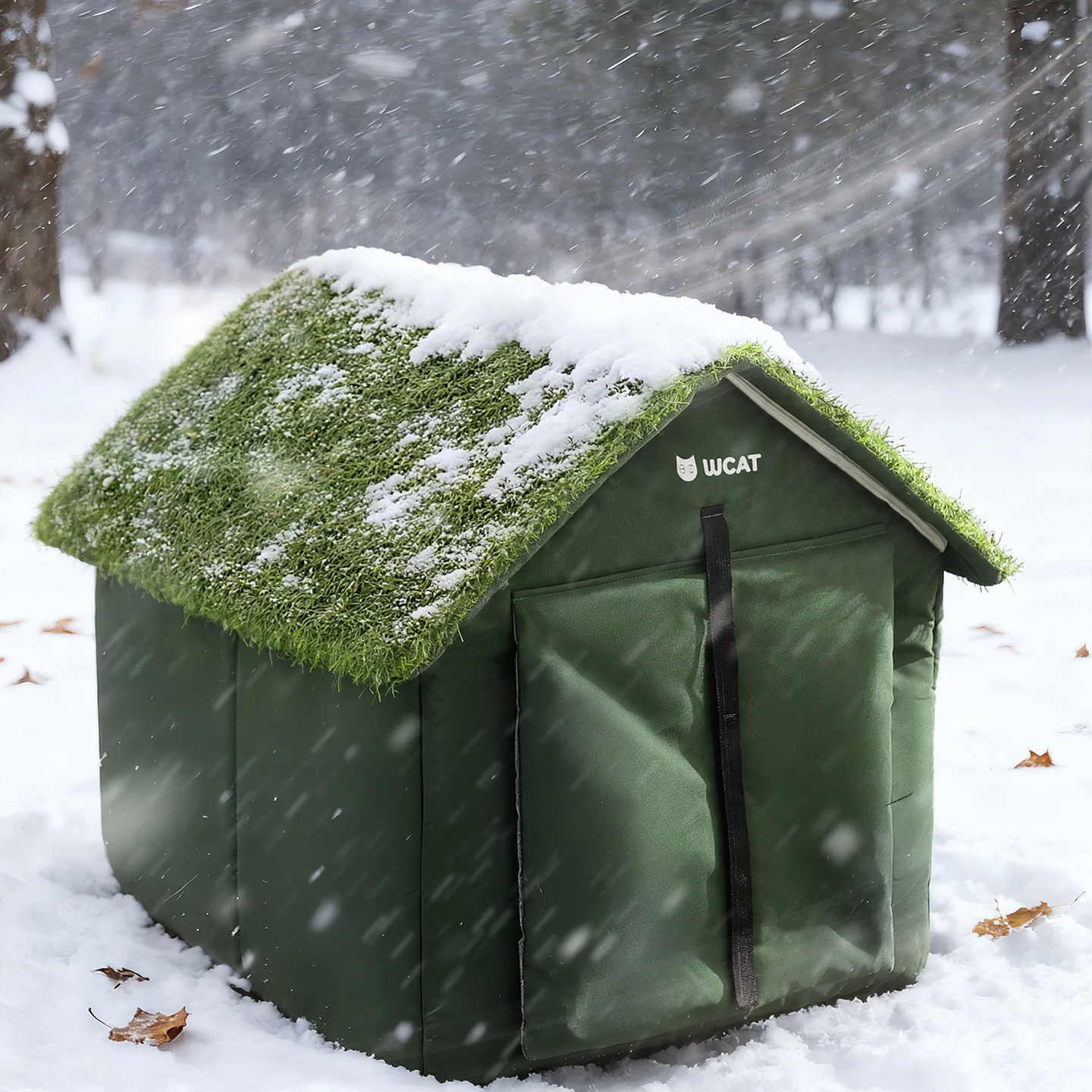 Outdoor pet house with double protection