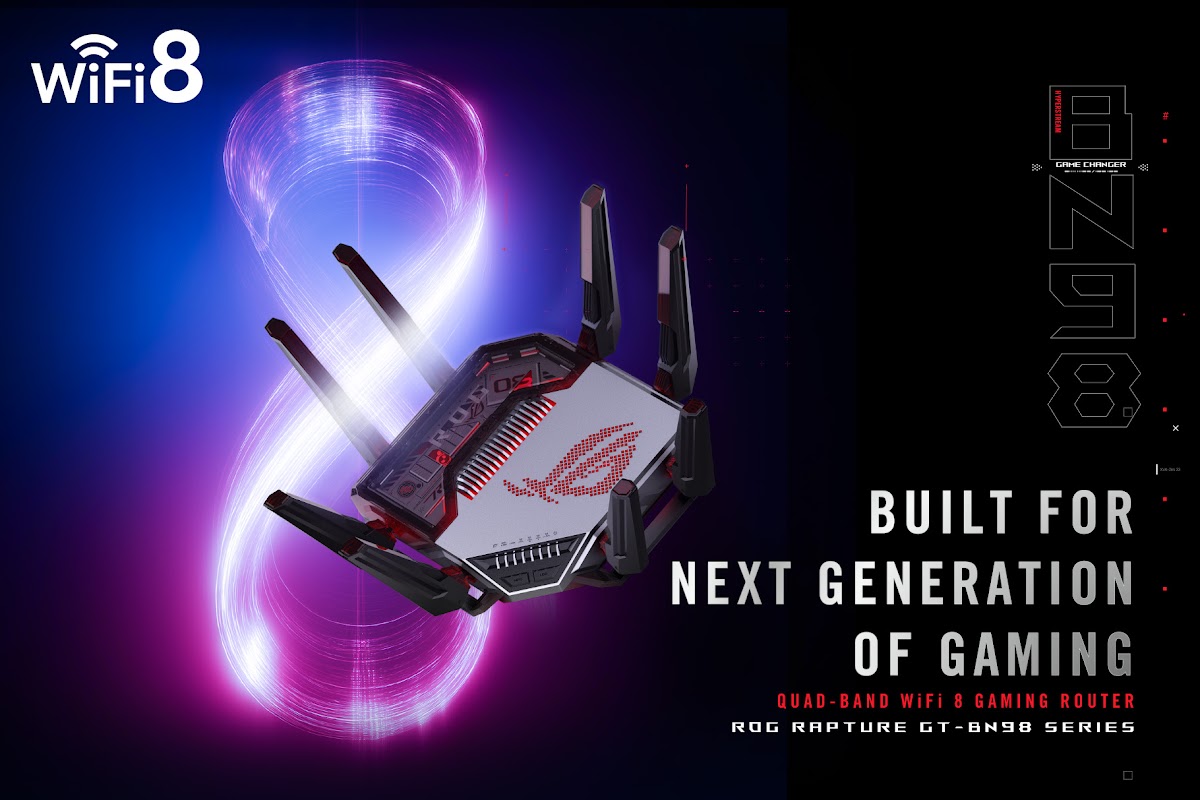 ASUS anuncia a nova era do Wi-Fi 8 com routers ROG Rapture e sistema Mesh