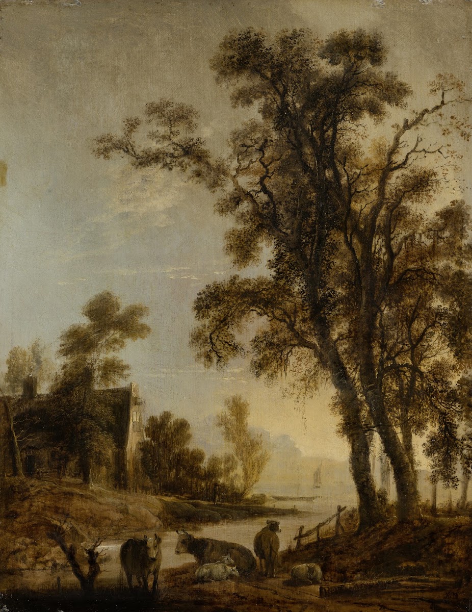 River Bank with Cattle ca 1645 1650