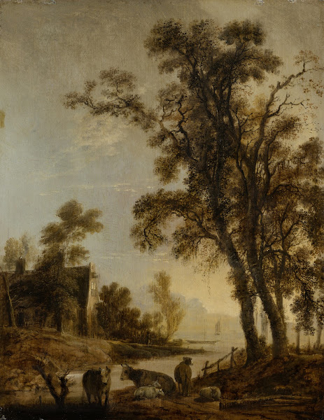 River Bank with Cattle ca 1645 1650