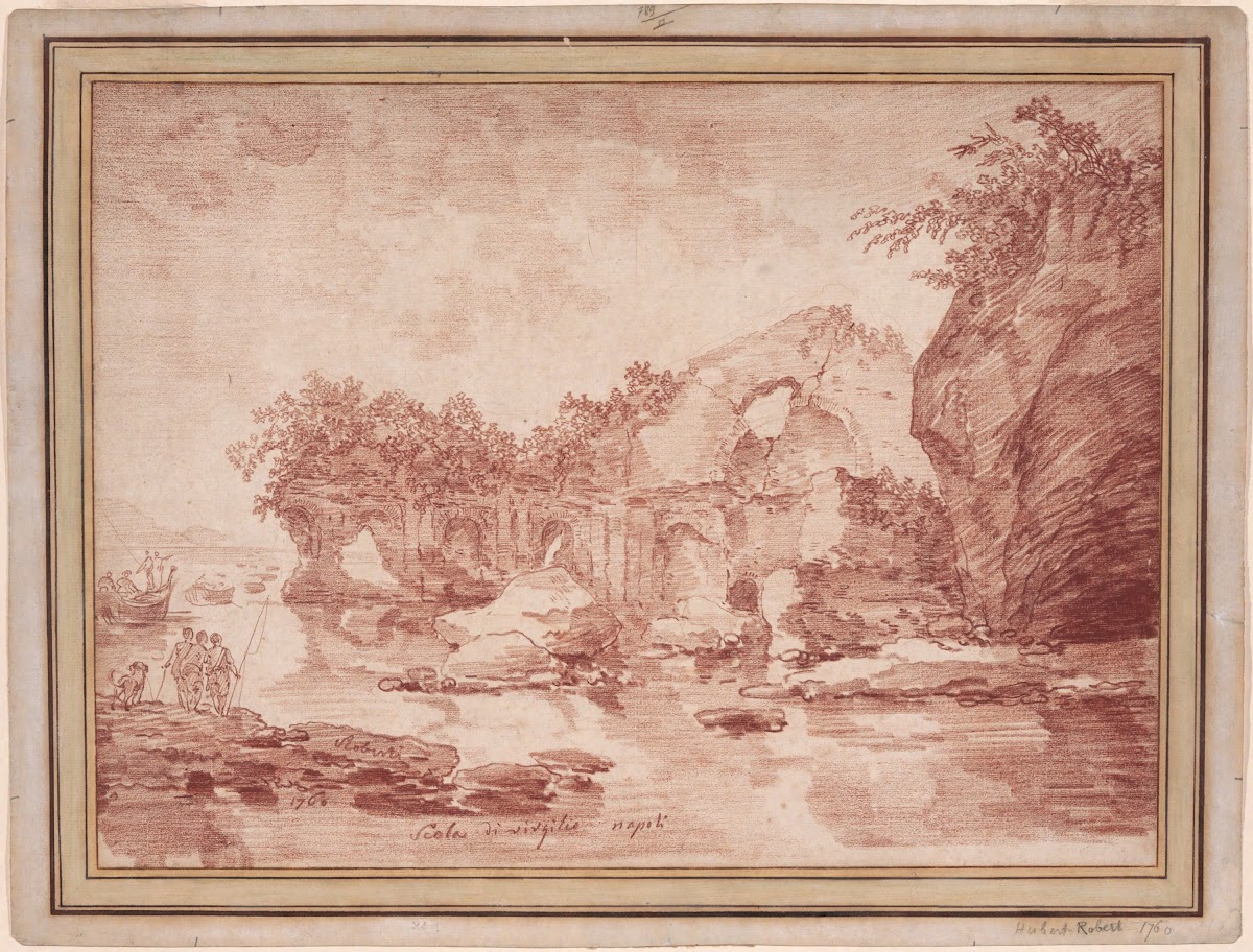 Ruins at the Sea Near Naples the Scola diVirgilio 1760