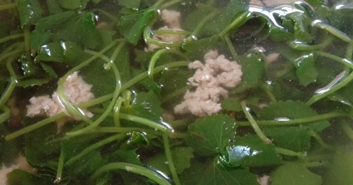 Canh rau má thịt bằm