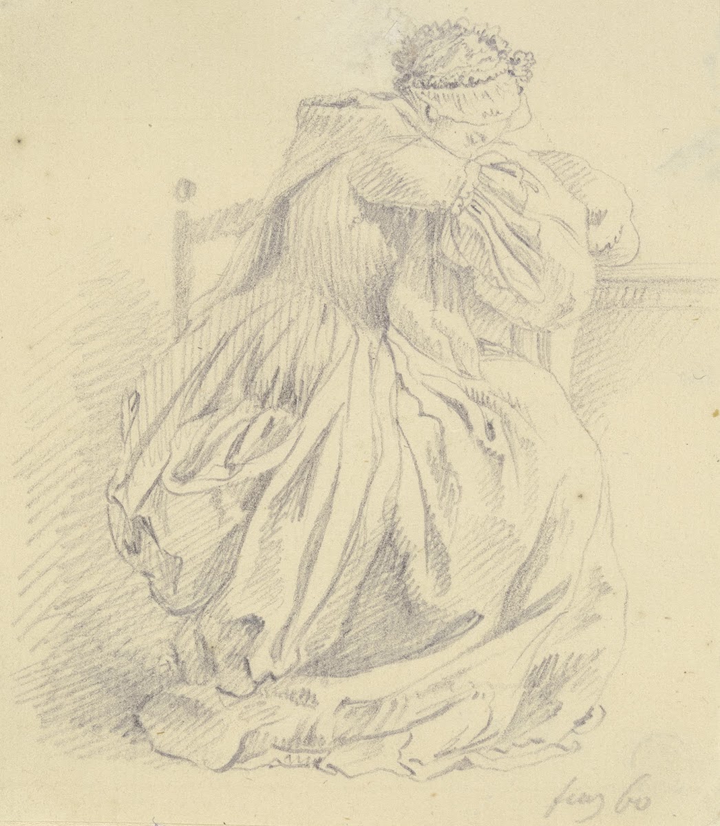 Am Tisch eingeschlafene Frau 1760