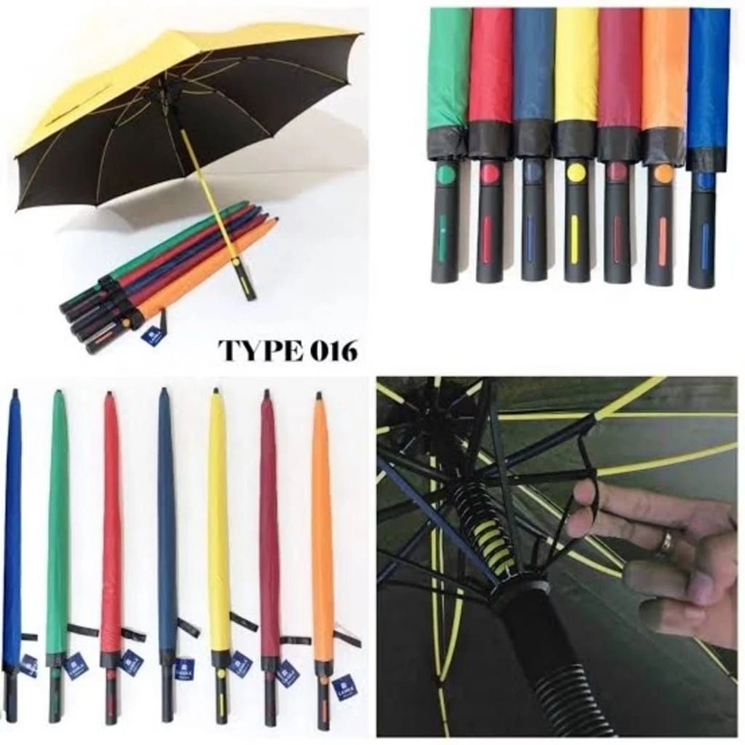 payung golf otomatis costum/payung golf rangka full fiber/payung souvenir — foto 1