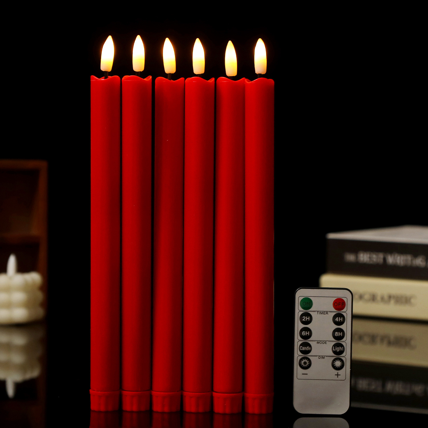 LED decorative candle with deceptively real flicker effect