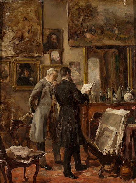 In the painters studio
