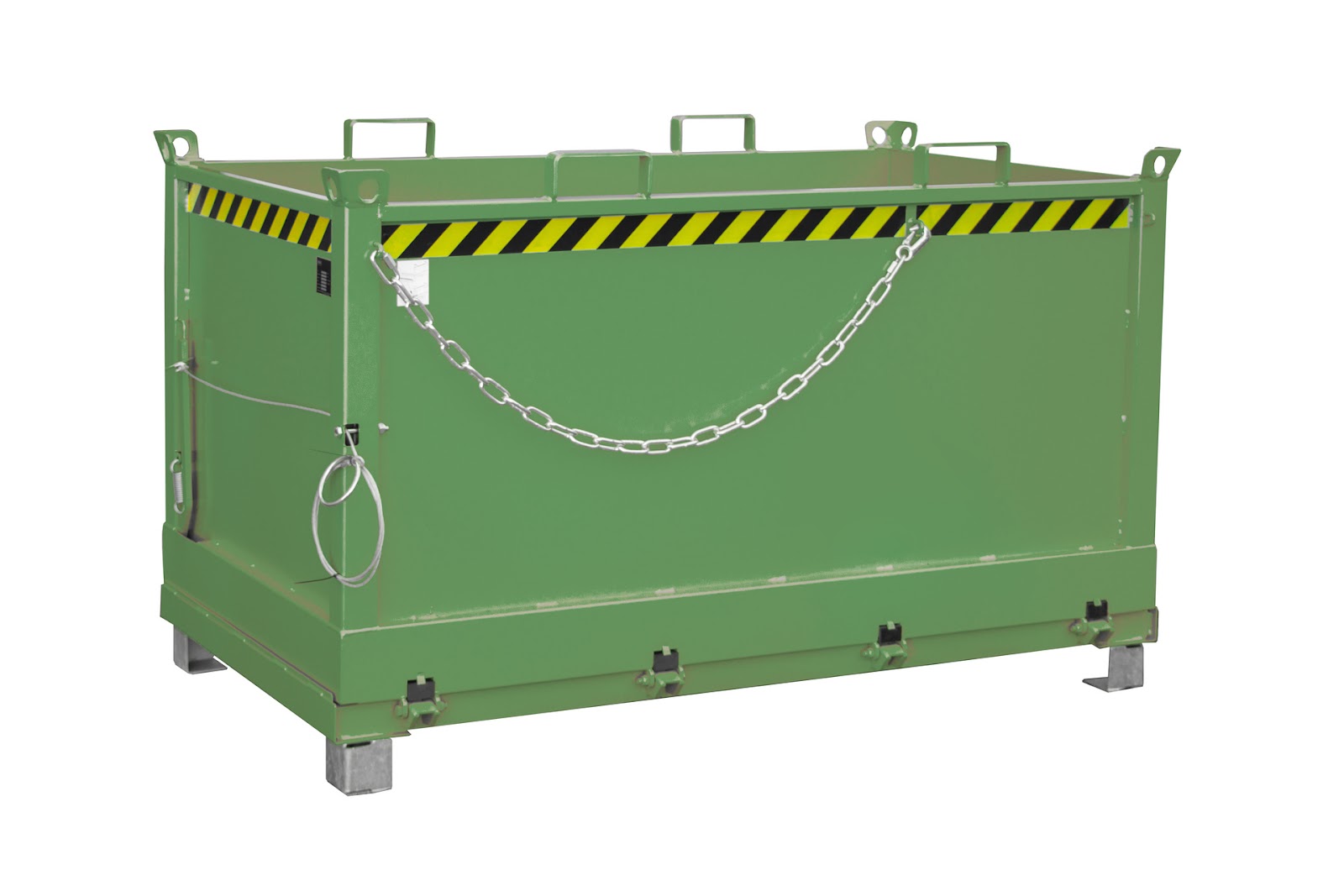 Bodemklepcontainer FB 1500, gelakt, Resedagroen