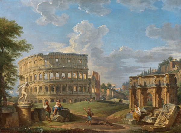 Landscape with the Colosseum and Arch of Constantine Rome 1740