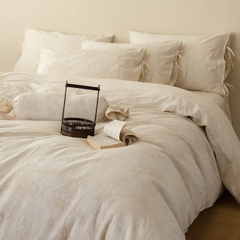 Cotton-Linen Bedding, 4-Piece, Year-Round