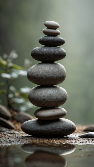 Perfectly Balanced Zen Rock Cairn by Water - Free mobile Wallpaper