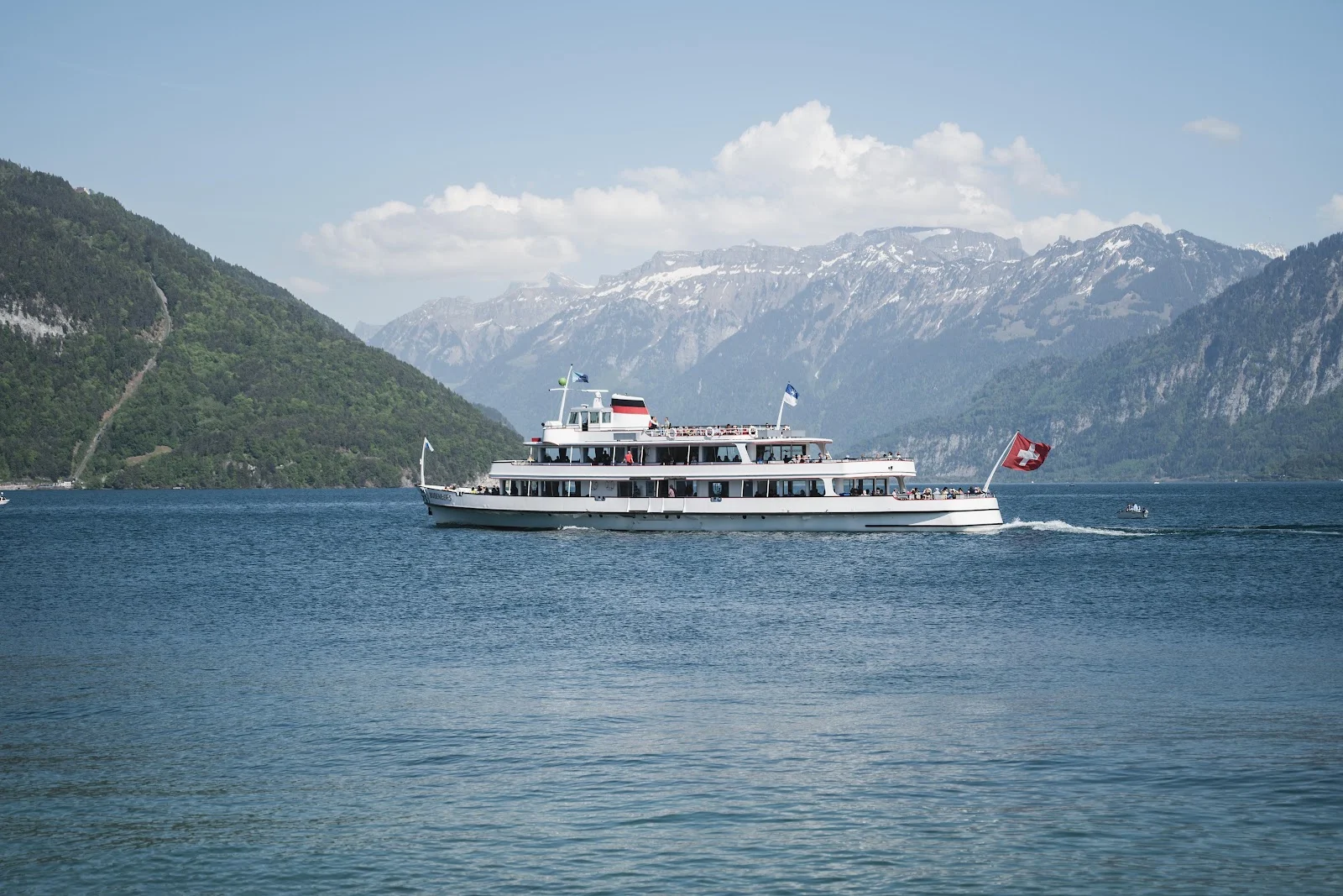 Passenger Ferry On Swiss Lake - Landscape Photography 5K Wallpaper (6048x4032)
