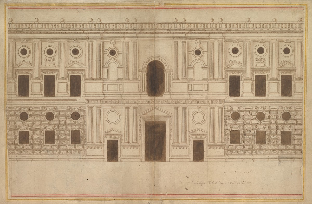 Study for the West Façade of the Palace of Charles V The Alhambra Granada ca 158