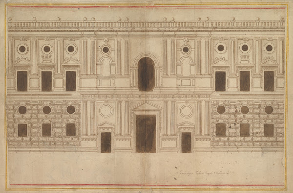 Study for the West Façade of the Palace of Charles V The Alhambra Granada ca 158