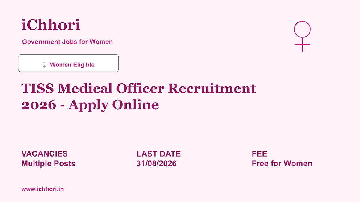 TISS Medical Officer Recruitment 2026 - Apply Online - iChhori