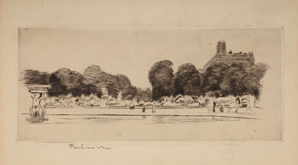 Fragment from the Jardin du Luxembourgin Paris 1906