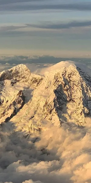 Mount Rainier, Washington, Clouds, Mountain 2K Wallpaper Background