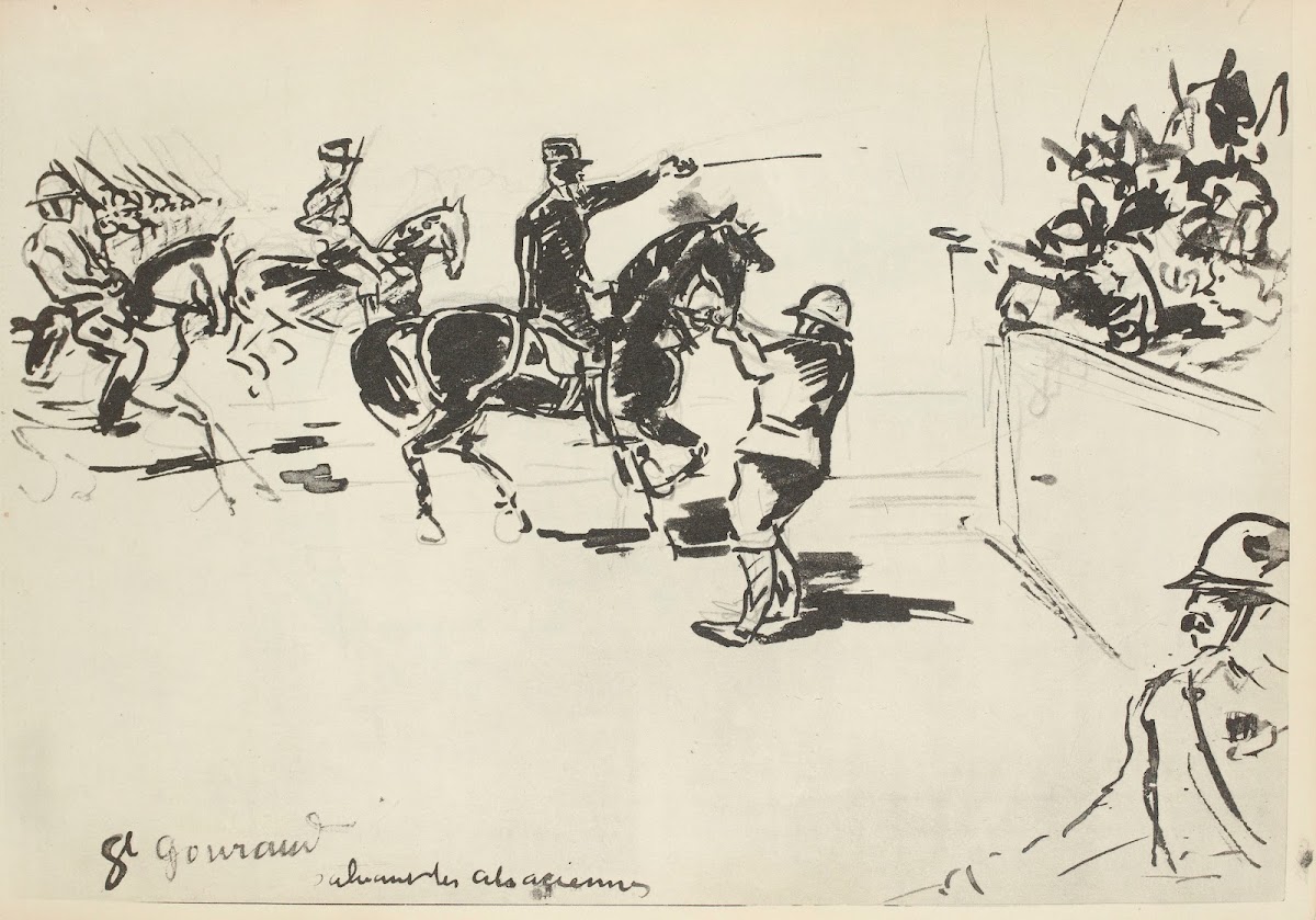 Défilé du 14 juillet 1919 Général Gouraud saluant les alsaciennes 1921