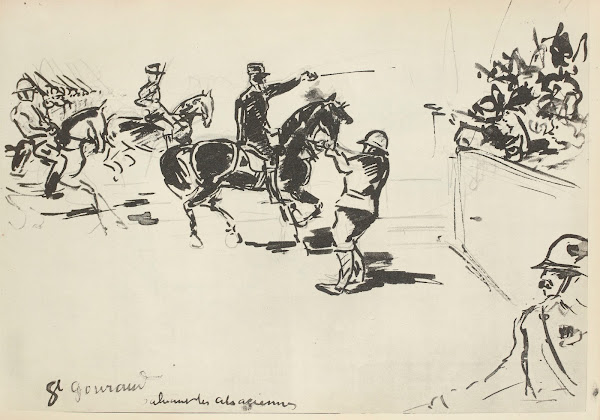 Défilé du 14 juillet 1919 Général Gouraud saluant les alsaciennes 1921