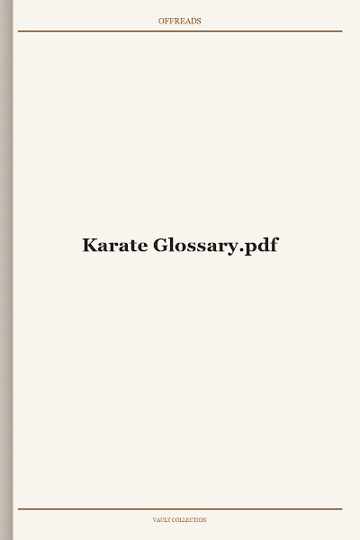Karate Glossary