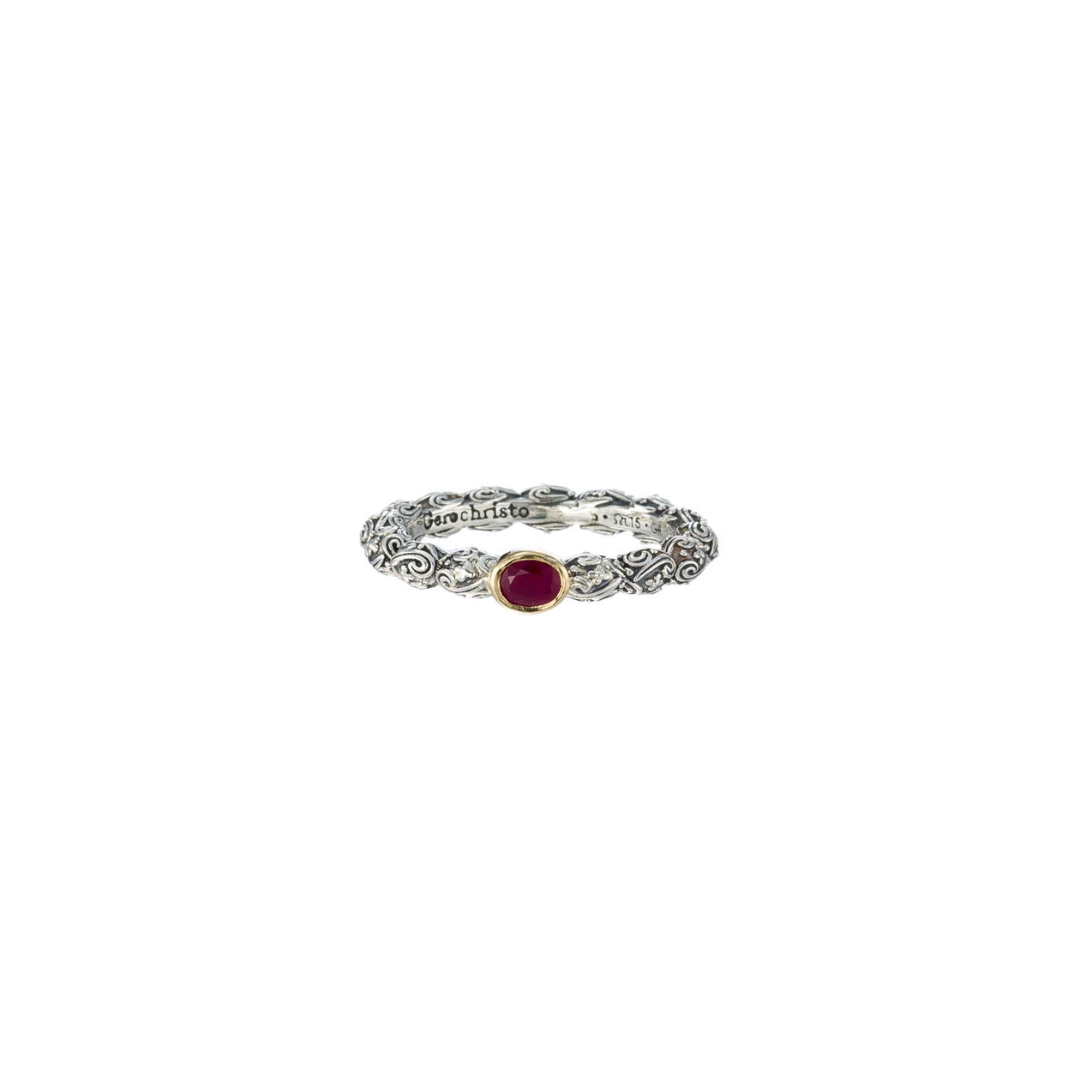 Кольцо Эдем OVAL RHODOLITE