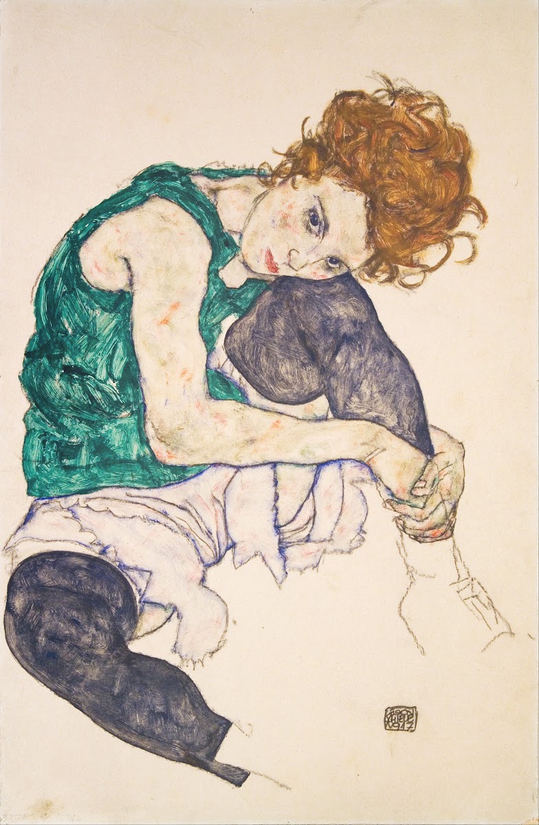 Seated Woman with Bent Knees Adele Herms 1917