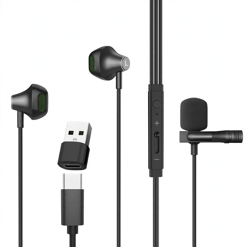 USB-C headphones with silicone tips