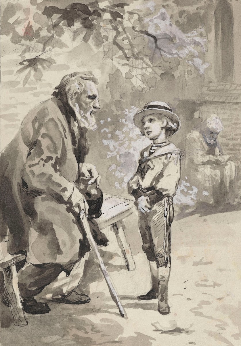 Boy in Front of a Beggar 1900