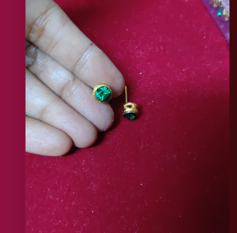 Green Diamond Earring Base-PACK OF 3 PAIR
