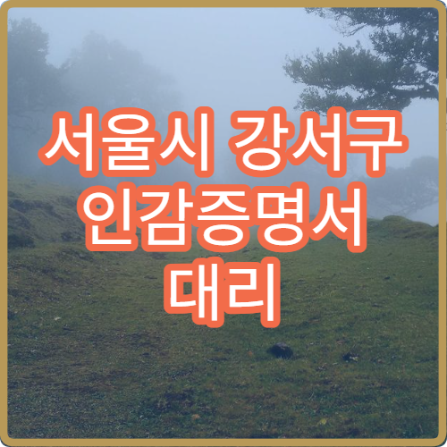 서울시 강서구 인감증명서 대리 발급 방법 가족 대신 발급 시 주의사항