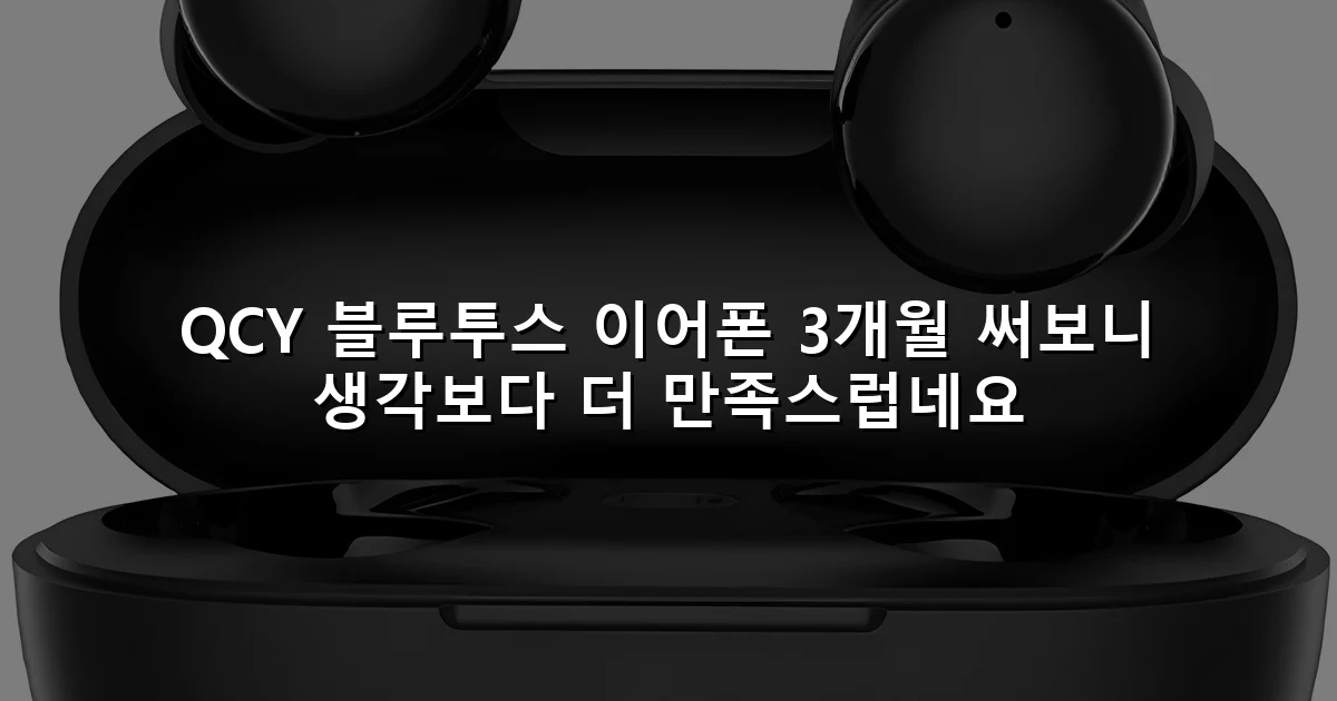 QCY 블루투스 이어폰 3개월 써보니 생각보다 더 만족스럽네요